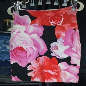Forever 21 Vibrant Floral Pencil Skirt